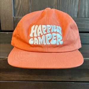 Rust orange 'Happiest Camper' Cap